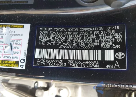 2018 Toyota Corolla Im from USA, damaged, VIN JTNKARJE9JJ566573